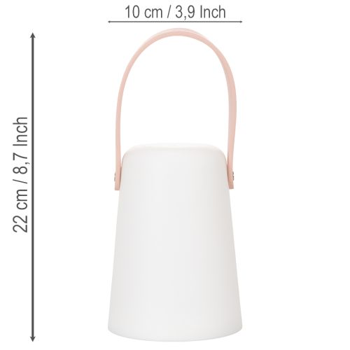 Lampa med handtag, bärbar LED-lampa för utomhus- och inomhusbruk, 22 cm, 3 stycken | Floristik24.se