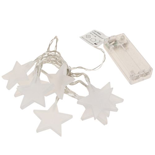 Artikel LED fairy lights stjärnor med timer 10 LED varmvit 90cm