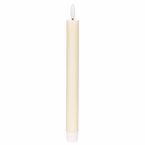 LED-konljus i vitt med varmvitt ljus, 24 cm, med timer, 2 st