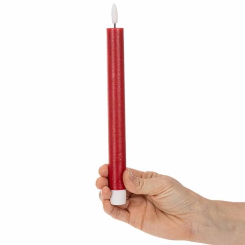 LED-konljus, rött med varmvitt ljus, 24 cm, 2 st | Floristik24.se