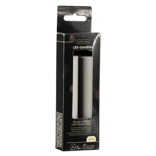 Artikel LED-stavsljus vitt vaxljus LED varmvitt 14,5 cm 2 st