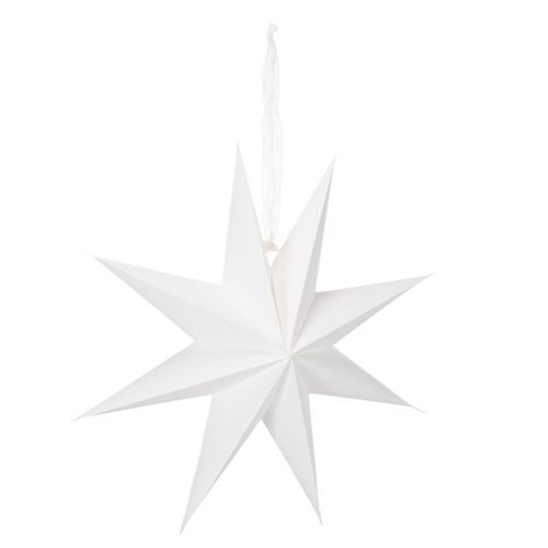 LED-hängande stjärna med timer, varmvit, utomhus, 38 cm