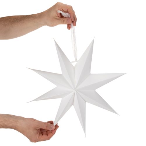 LED-hängande stjärna med timer, varmvit, utomhus, 38 cm | Floristik24.se