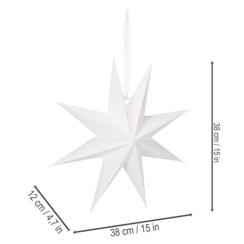 LED-hängande stjärna med timer, varmvit, utomhus, 38 cm | Floristik24.se