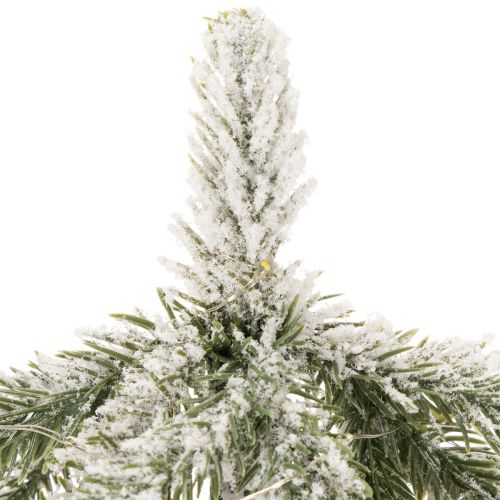 Konstgjord växt med snö, LED-julgran i jutesäck, batteridriven, för inomhusbruk, 50 cm | Floristik24.se