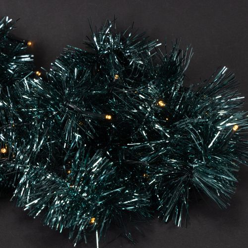Glitterjulgirlang med 60 lysdioder och timer, utomhus, 3m | Floristik24.se