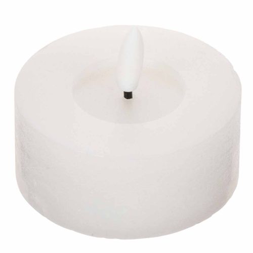 LED XL Värmeljus Vitt Äkta Vax med Timer Varmvitt 6cm 2st