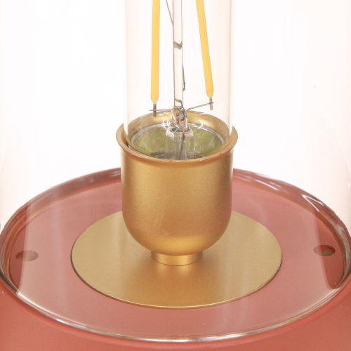 Artikel LED bordslampa retro LED-ljus varmvit brun H19,5cm