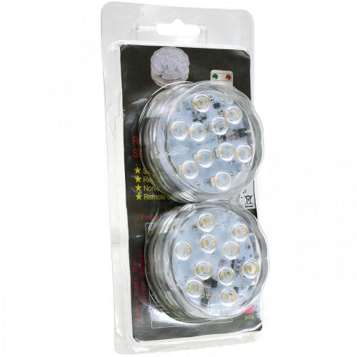 Artikel Undervattens LED-ljus med fjärrkontroll varmvit 2 st