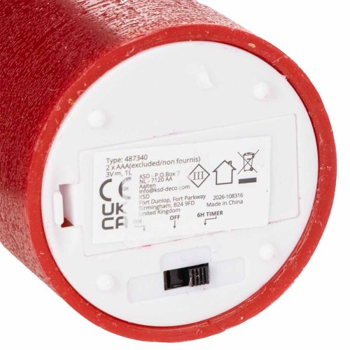 LED-blockljus av äkta vax i