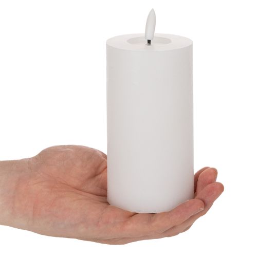 LED-blockljus, flimrande, med timer, Ø7 cm, 16 cm | Floristik24.se