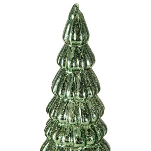 Floristik24 LED julgran roterande grön silver H34cm 2 st