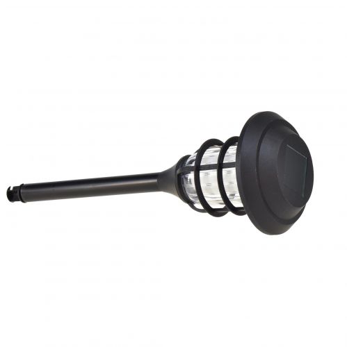 Artikel LED Ficklampa Solar Trädgårdsfackla Svart Varm Vit H42cm