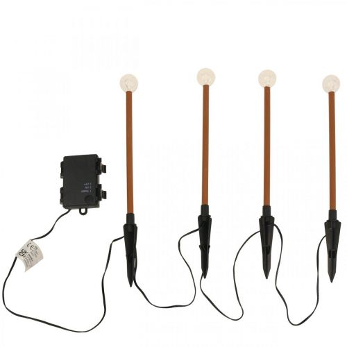 Floristik24 LED trädgårdslampor LED barlampa 4 LED-lampor H20cm
