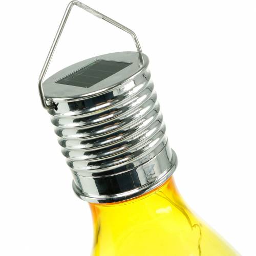Floristik24 Trädgårdsdekoration solcells LED glödlampa blandade färger 15cm 4st