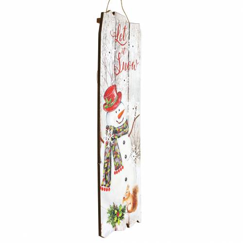 Floristik24 LED-väggmålning snögubbe "Let it Snow" 21 × 60cm För batteri