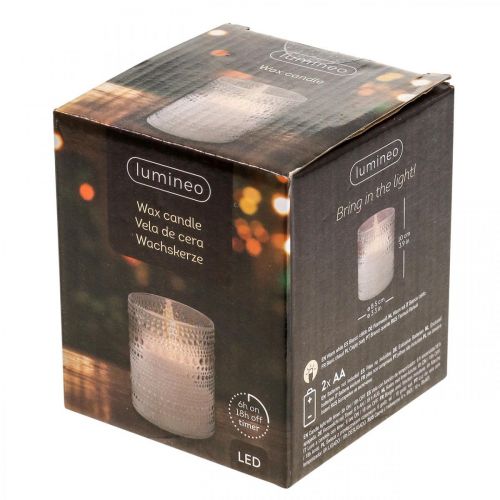 Floristik24 LED-ljus vaxpelare ljus LED-lykta Ø8,5cm H10cm