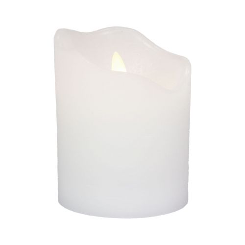 Floristik24 LED-ljus med timer äkta vaxpelarljus Ø7cm H9cm