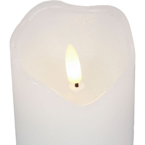 Floristik24 LED-ljus med timer äkta vaxpelarljus Ø7cm H9cm
