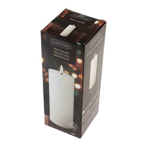 Floristik24 LED-ljus med timer äkta vaxljus rörlig låga 19cm