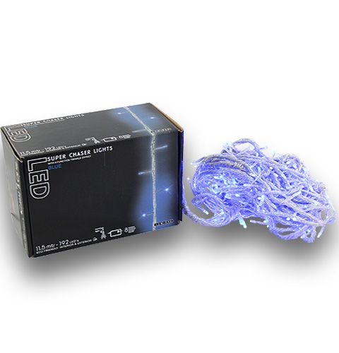 LED-ljuskedja 192 blå med 8 funktioner