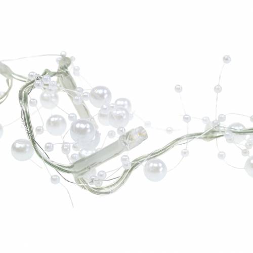 Floristik24 LED ljuskedja pärlgirland vit varmvit L120cm