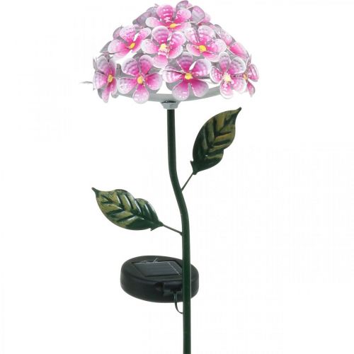 Floristik24 Solblomma, LED trädgårdsdekoration, dekorativ krysantemum rosa L55cm Ø15cm