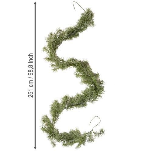 Artikel Dekorativ girlang i lärkträ för stämningsfull rumsdesign, 250 cm