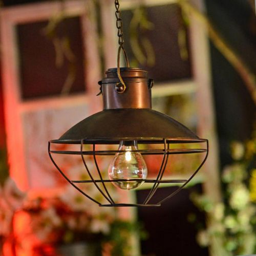 Artikel LED-hängande lampa, rustik hänglampa, soldriven Ø24,5cm H24cm