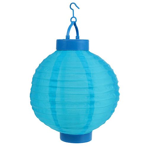 Floristik24 Lantern LED med solcell 20cm blå