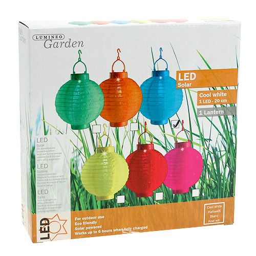 Artikel Lantern LED med solcell 20cm blå