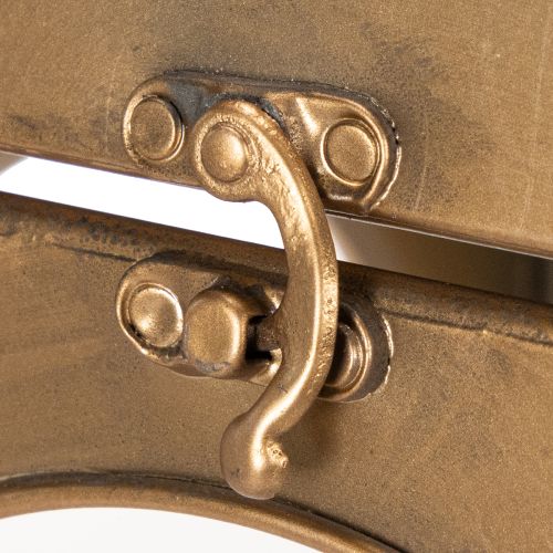 Lykta metall glas metall mässingsliknande H50cm set om 2 | Floristik24.se