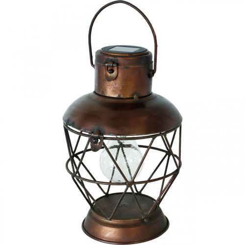 Floristik24 Solcellslykta, LED hänglampa industriellt utseende Ø16cm H32cm