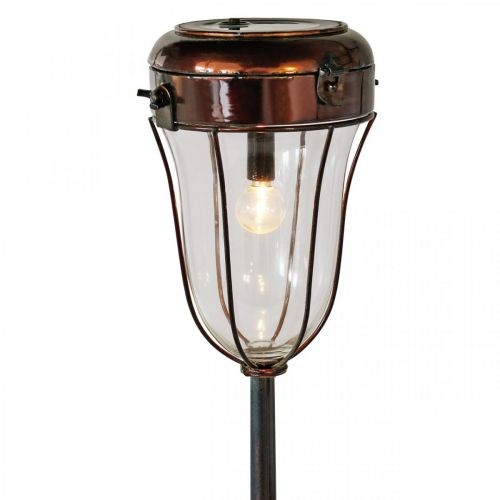 Floristik24 Solcellslykta att koppla in, LED stavljus Ø13,5cm L58cm H21cm