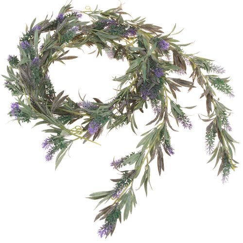 Floristik24 Lavendel Blomstergirland Konstgjord Lila Grön 180cm 2st