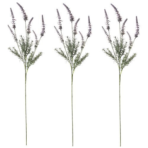 Artikel Lavendel dekoration med blommor konstgjord blomma på lång stjälk 82cm 3st