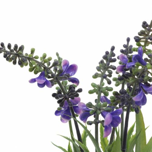 Floristik24 Konstgjord lavendelklas med gräs 32cm