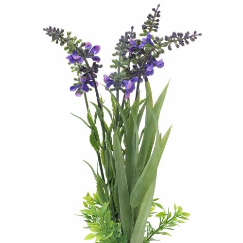 Floristik24 Konstgjord lavendelklas med gräs 32cm
