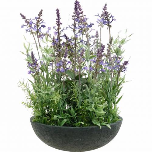 Floristik24 Lavendel skål konstgjord lavendel silke blommor falska växter
