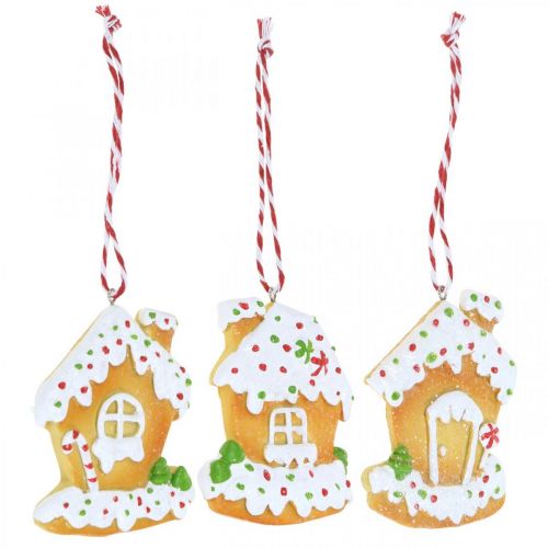 Artikel Krispiga hus Julgranspynt pepparkakshus H9cm 3 st