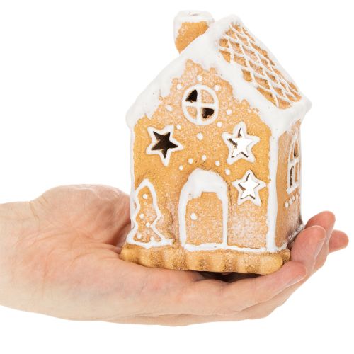 Pepparkakshusljushållare för stående och dekoration, 13 cm | Floristik24.se
