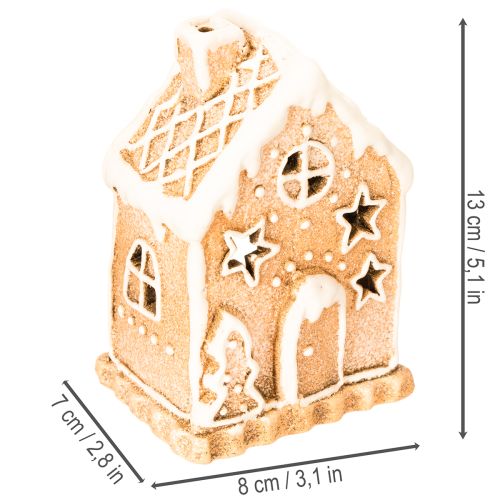 Pepparkakshusljushållare för stående och dekoration, 13 cm | Floristik24.se