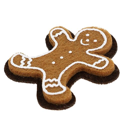 Floristik24 Pepparkaksgubbar av filt för limning 4cm 12 st
