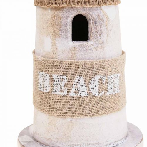 Floristik24 Träfyr Maritim Trä Deco Vit H25cm