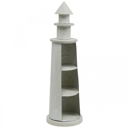 Floristik24 Lighthouse Shabby Chic Cream Maritime Deco Ø13cm H41,5cm