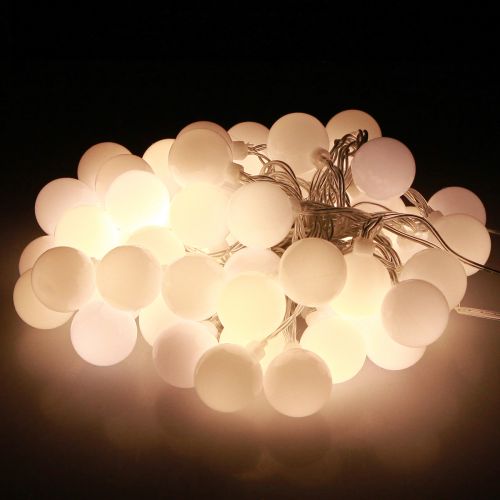 Artikel Fairy lights bollar timer 60 LED varmvit inuti utsida 9m