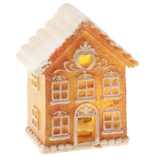 Floristik24 Light house LED pepparkakshus brun vit H8/10cm 4st