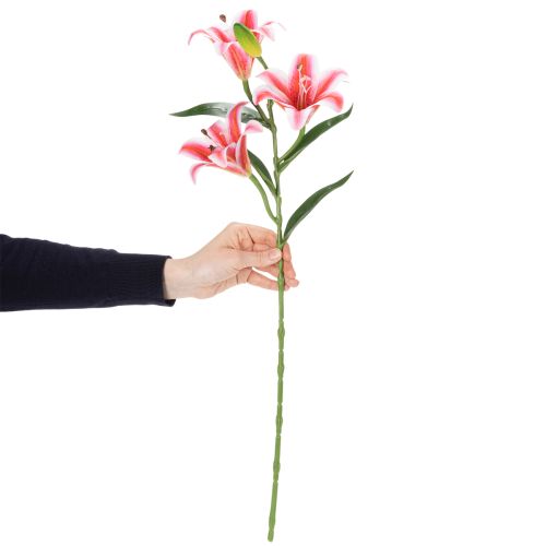 Artikel Konstgjord lilja för elegant vardagsrumsdekoration och realistiskt utseende, 67 cm, 2 stycken