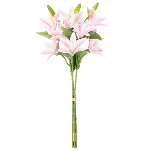 Konstgjord liljablomma, stjälkblomma, dekoration, 68 cm, 3 stycken | Floristik24.se