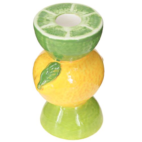 Artikel Lime och citron dekorativ ljusstake keramik H10,5cm 2st